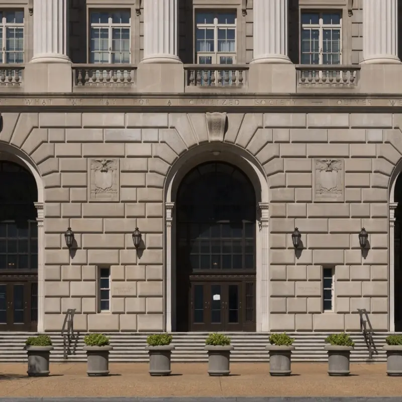 The Internal Revenue Service headquarters on Constitution Avenue in Washington, D.C.