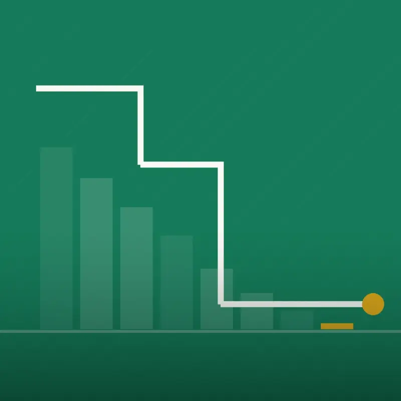 PayoffPath cover graphic: a stepped line dropping across a falling bar series.