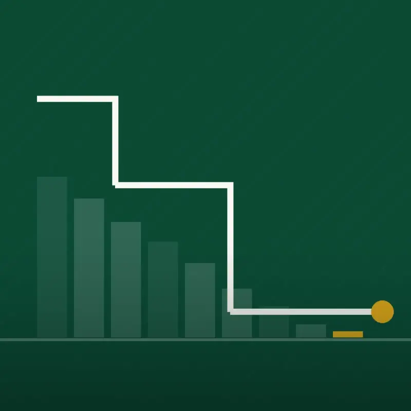 PayoffPath cover graphic: a stepped line levelling out beside a falling bar series.